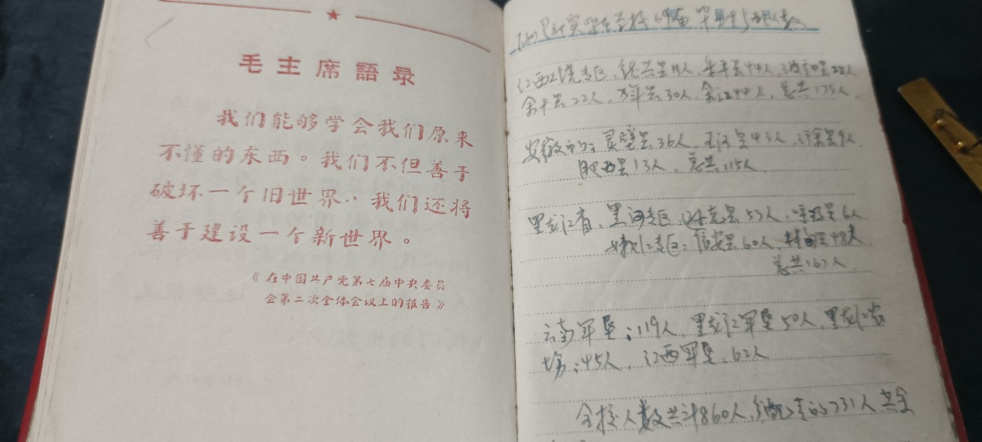 天字一号拍卖，红色文献专场！ 双林提笔记本，只有语录页了