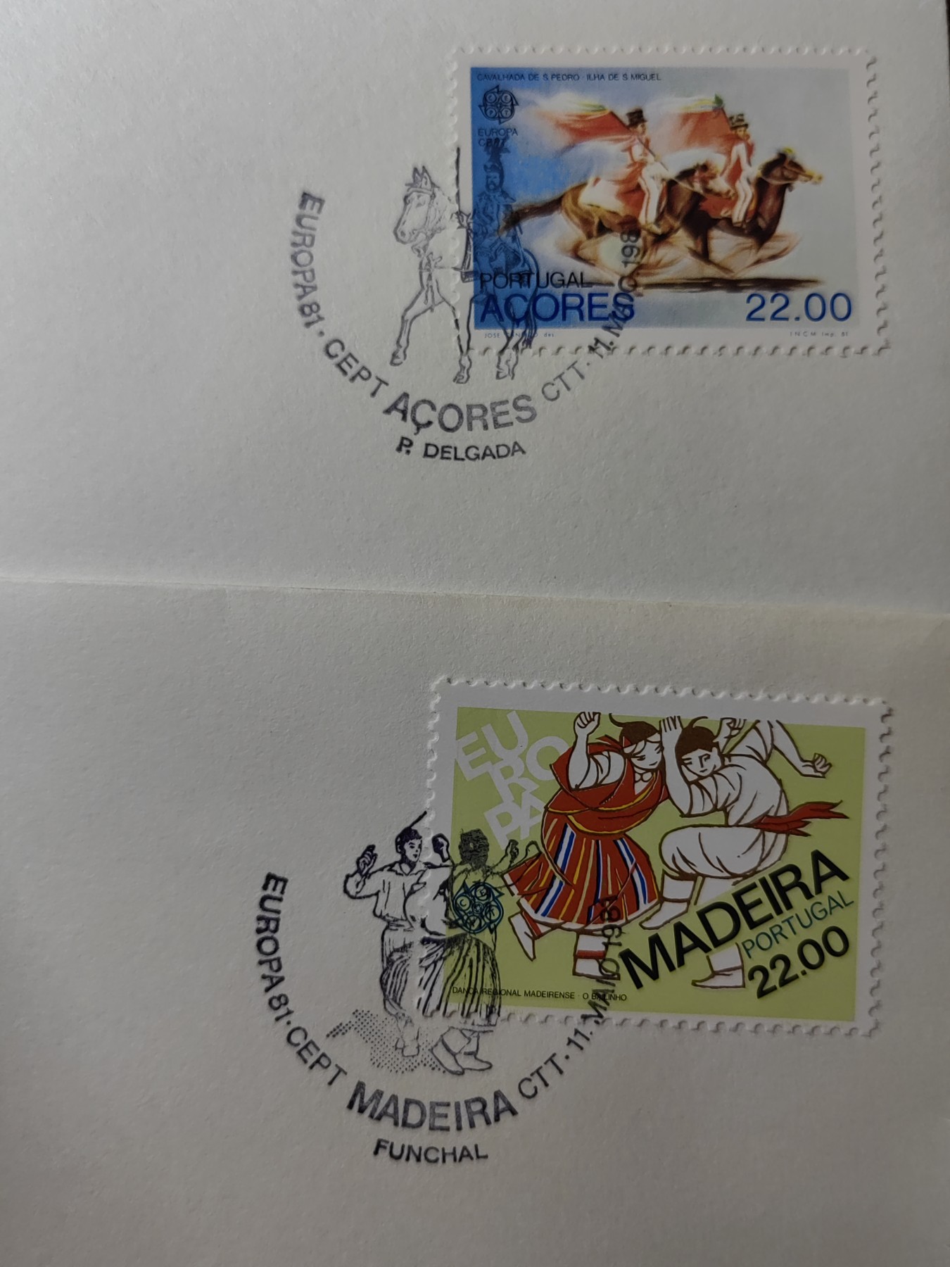 外国精选邮品专场（秒杀）第②①场 葡属亚速尔、马德拉1981年民族节日，舞蹈、骑马