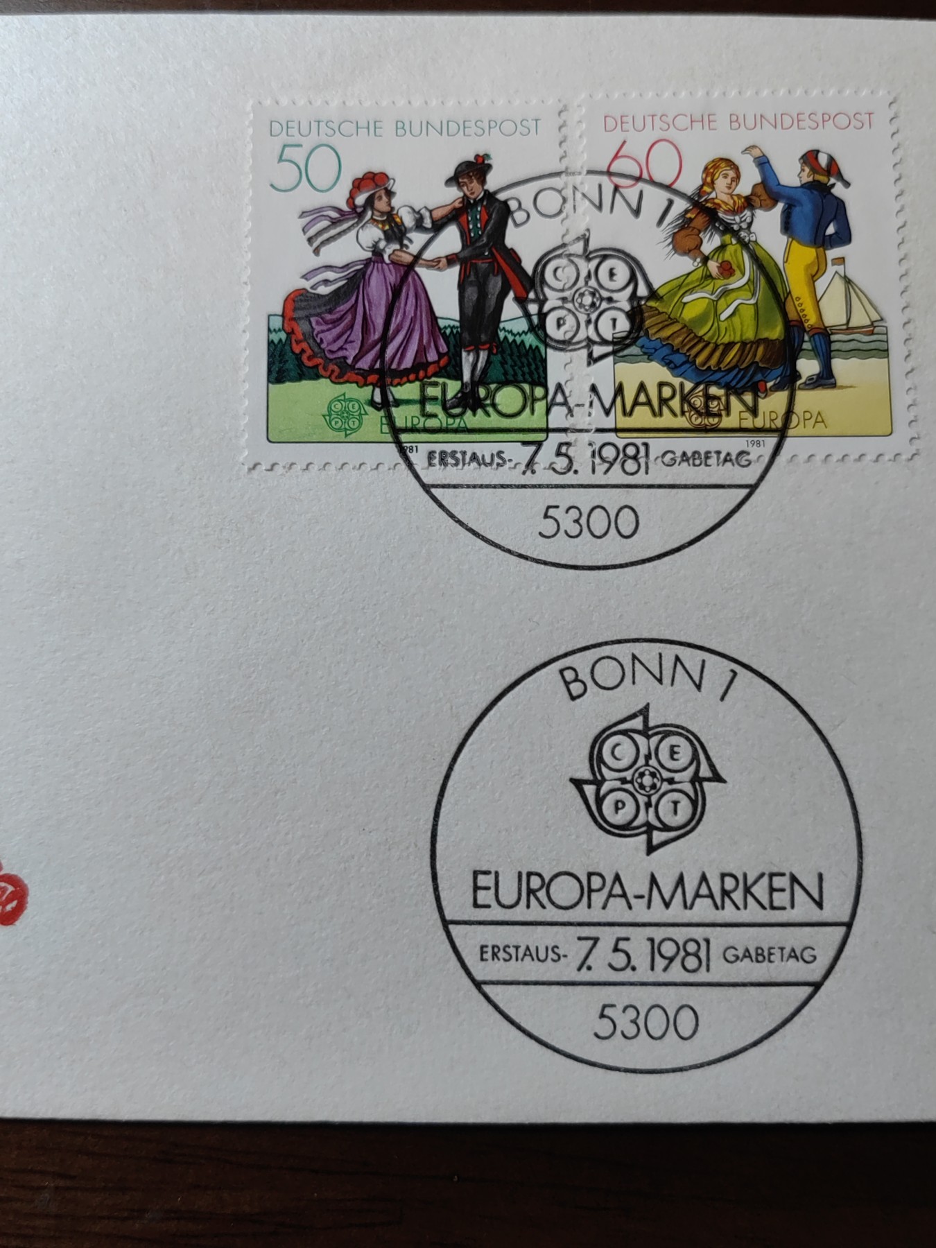 外国精选邮品专场（秒杀）第②①场 西德1981年 民族舞蹈服饰2全 