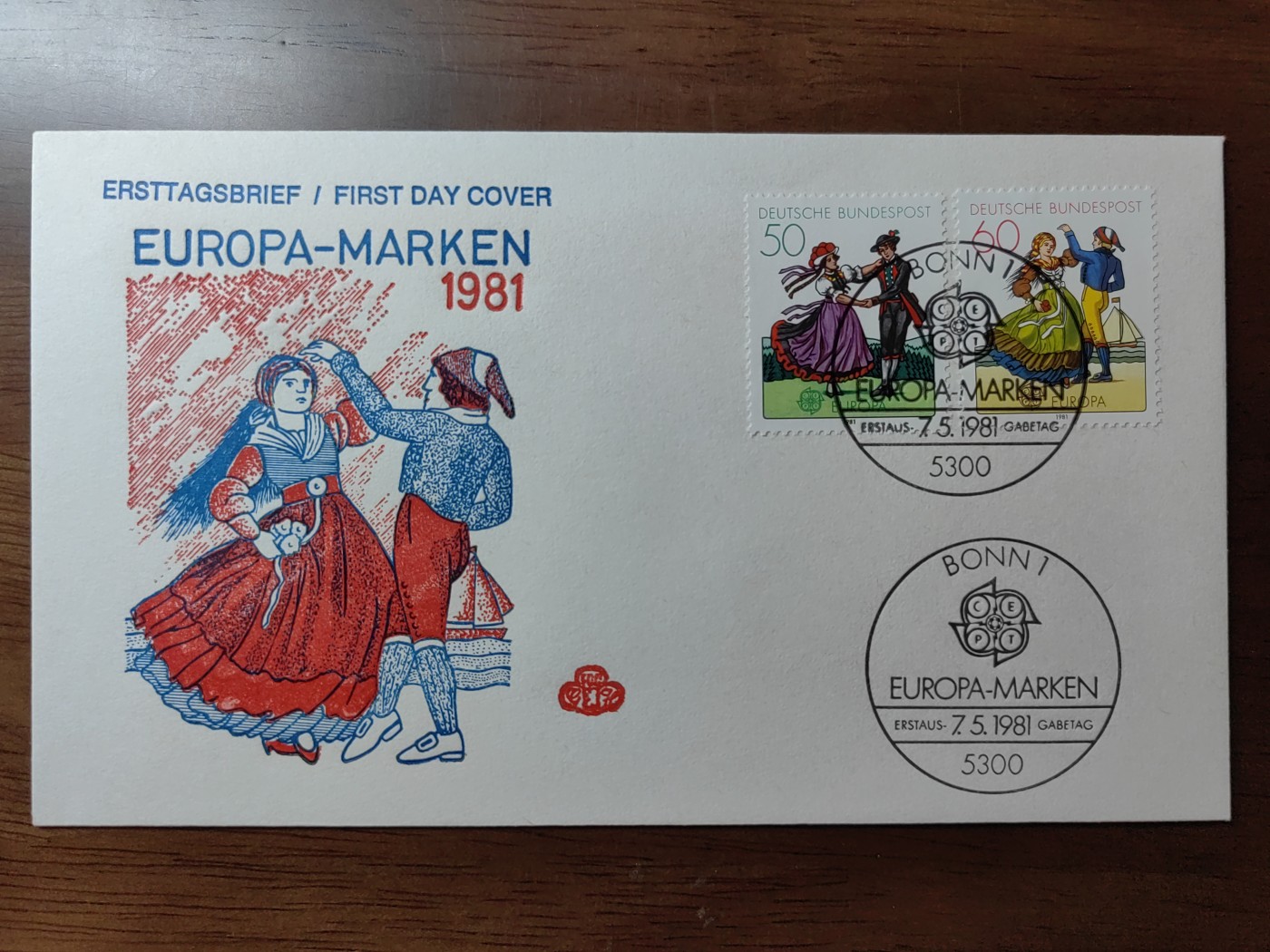 外国精选邮品专场（秒杀）第②①场 西德1981年 民族舞蹈服饰2全 