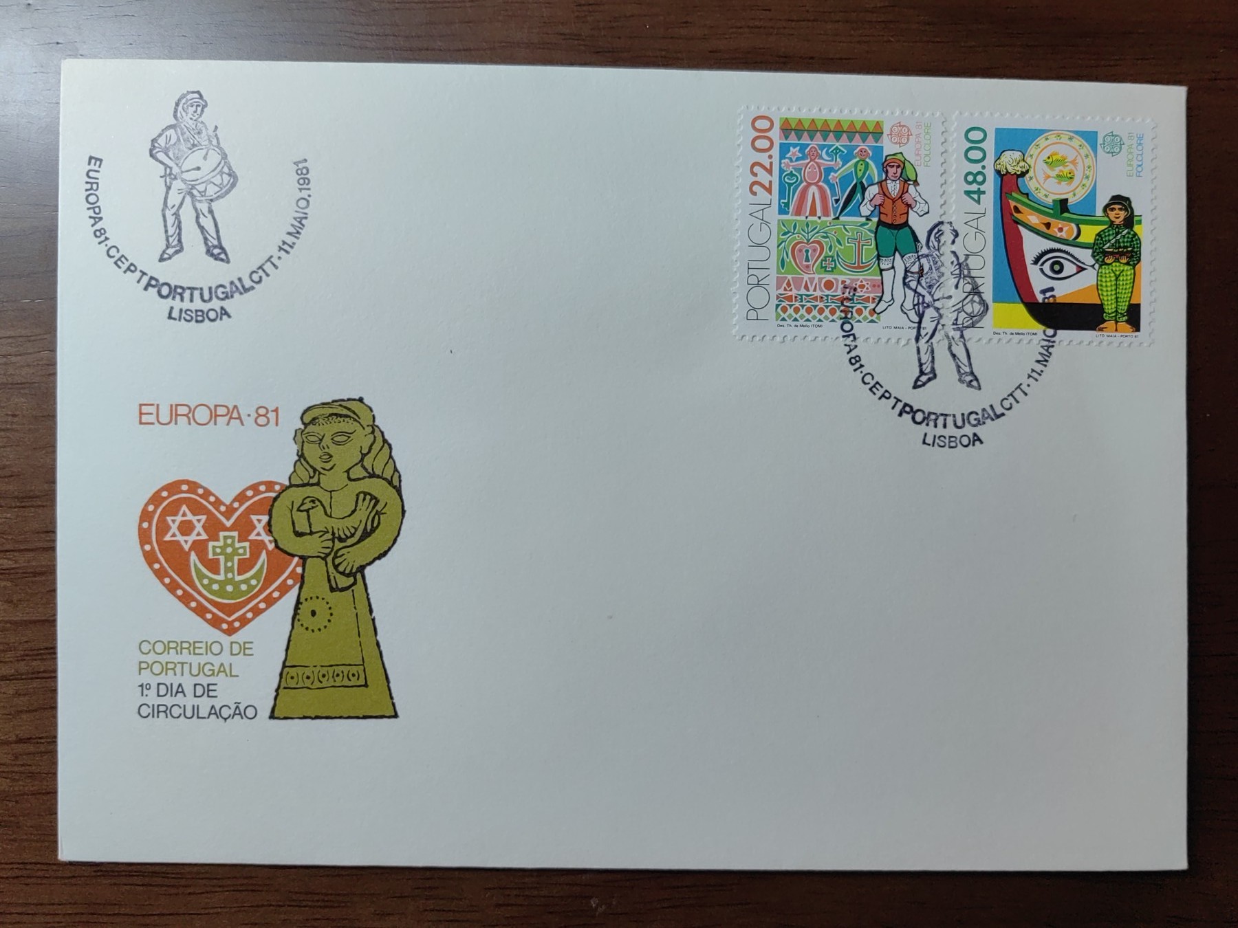 外国精选邮品专场（秒杀）第②①场 葡萄牙1981年 民俗服饰