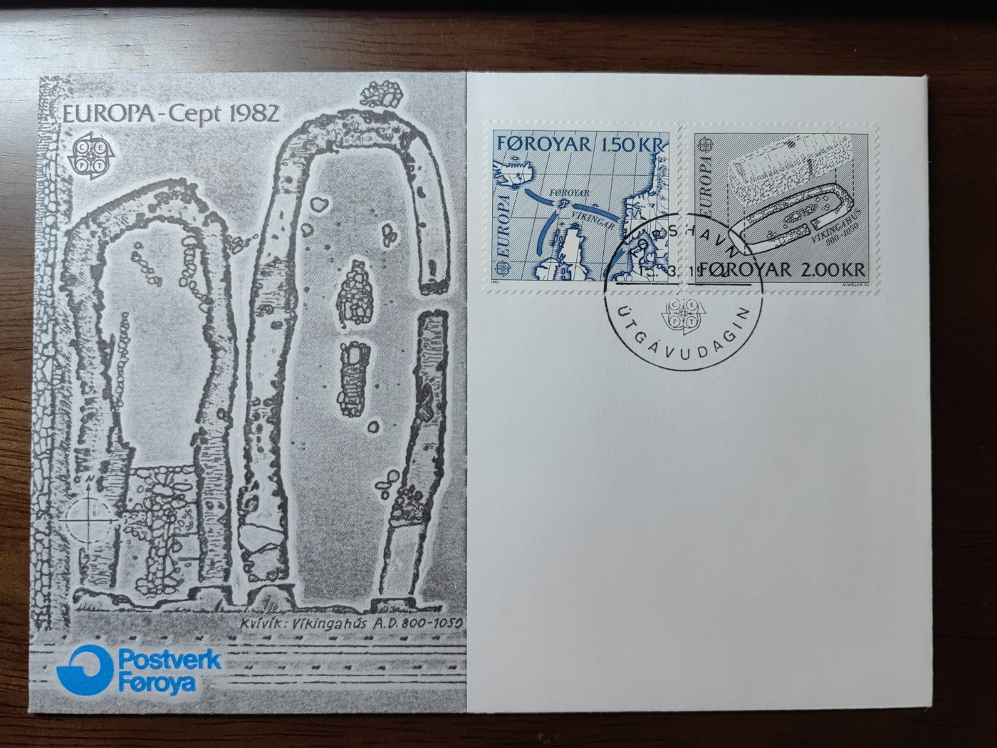 外国精选邮品专场（秒杀）第②①场 法罗群岛1982年 地图地理地形2全