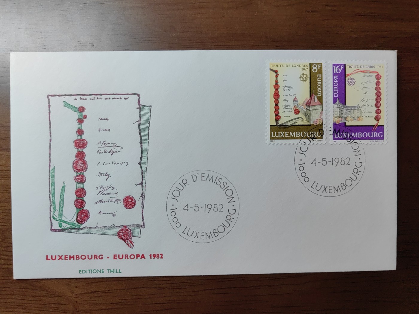 外国精选邮品专场（秒杀）第②①场 卢森堡1982年 条约文献和建筑2全