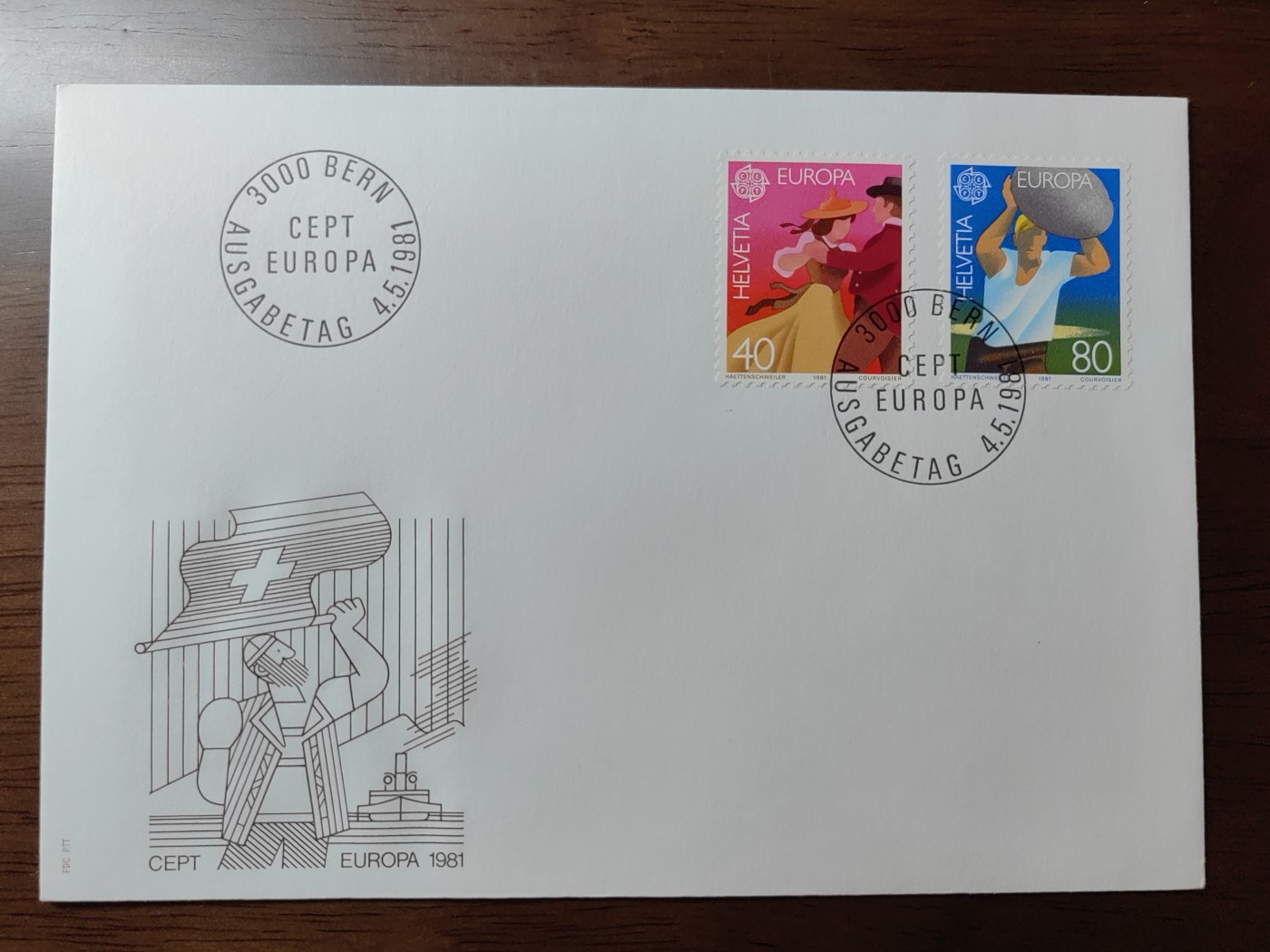 外国精选邮品专场（秒杀）第②①场 瑞士1981 民俗“掷石运动”&舞蹈