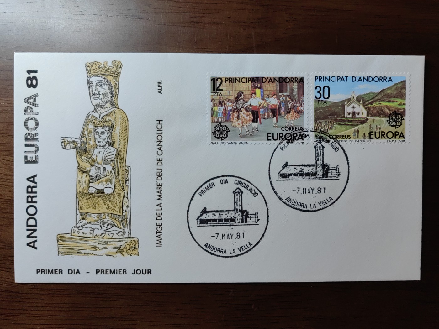 外国精选邮品专场（秒杀）第②①场 西属安道尔1981 民俗传说舞蹈2全