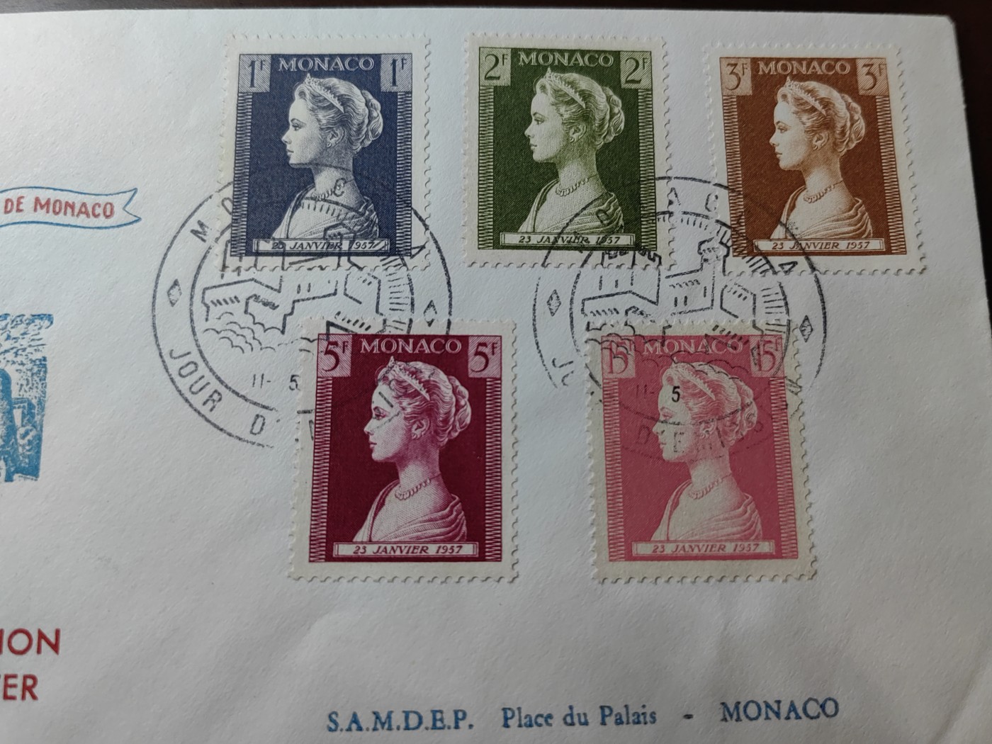 外国精选邮品专场（秒杀）第②①场 摩纳哥 1957年  格蕾丝 凯莉 王妃  