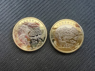 【易洋钱喜】第十一场 外国硬币纸币专场 0元起拍 满百包邮 - 大熊猫、三江源纪念币一对