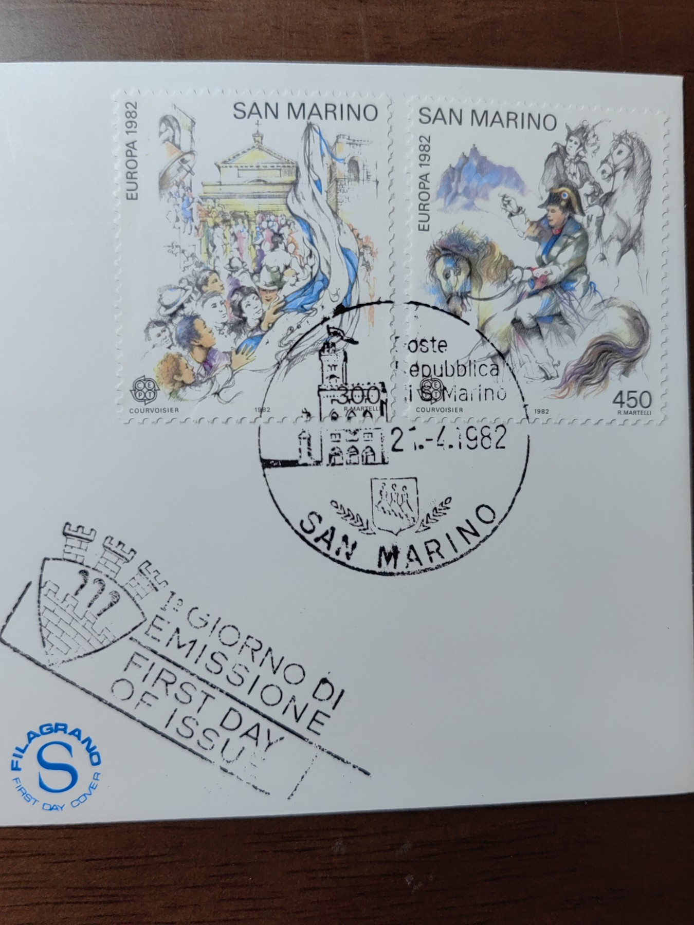 外国精选邮品专场（秒杀）第②①场 圣马力诺1982年 拿破仑友谊条约2全 