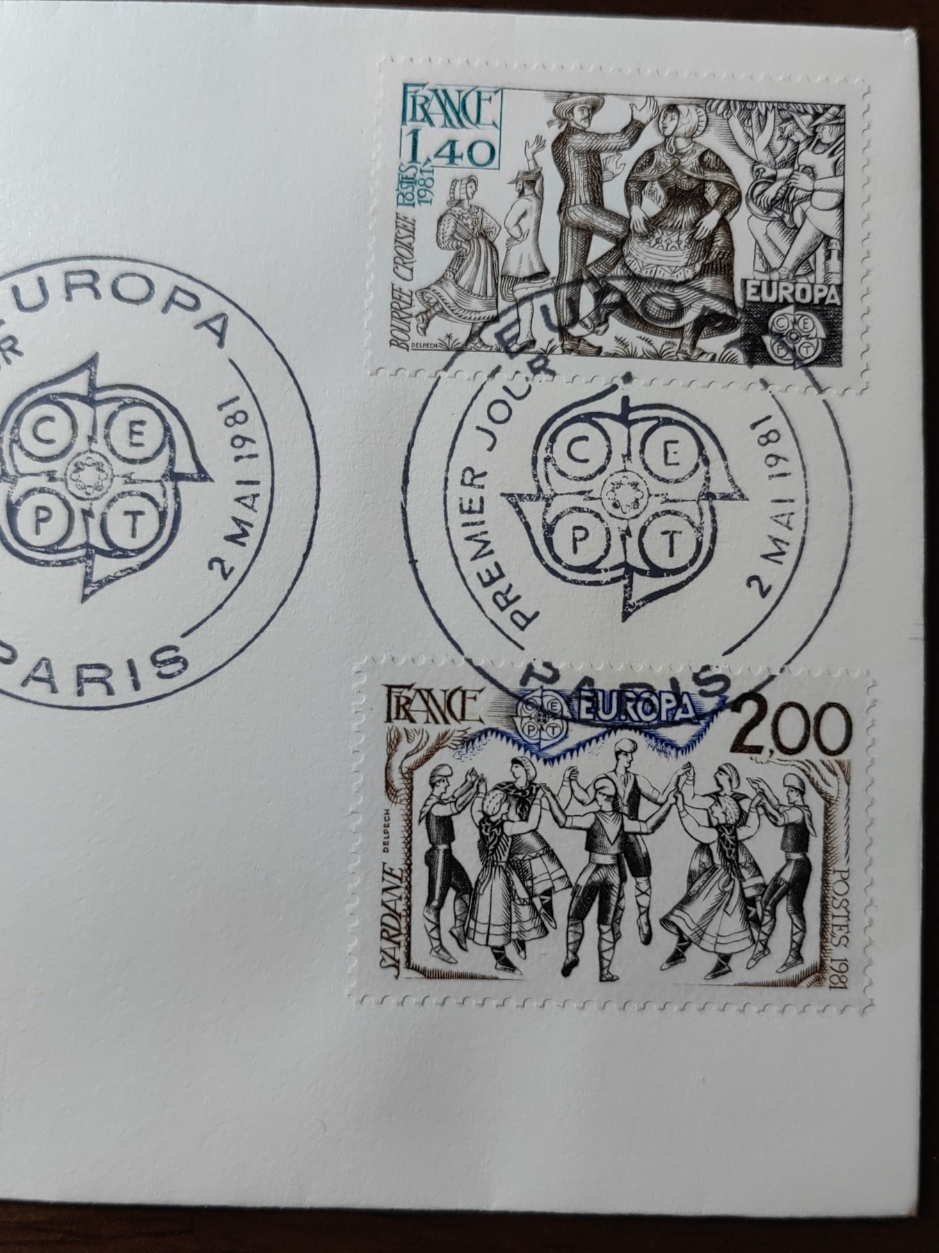 外国精选邮品专场（秒杀）第②①场 法国1981年 民俗和民间传说 舞蹈 2全