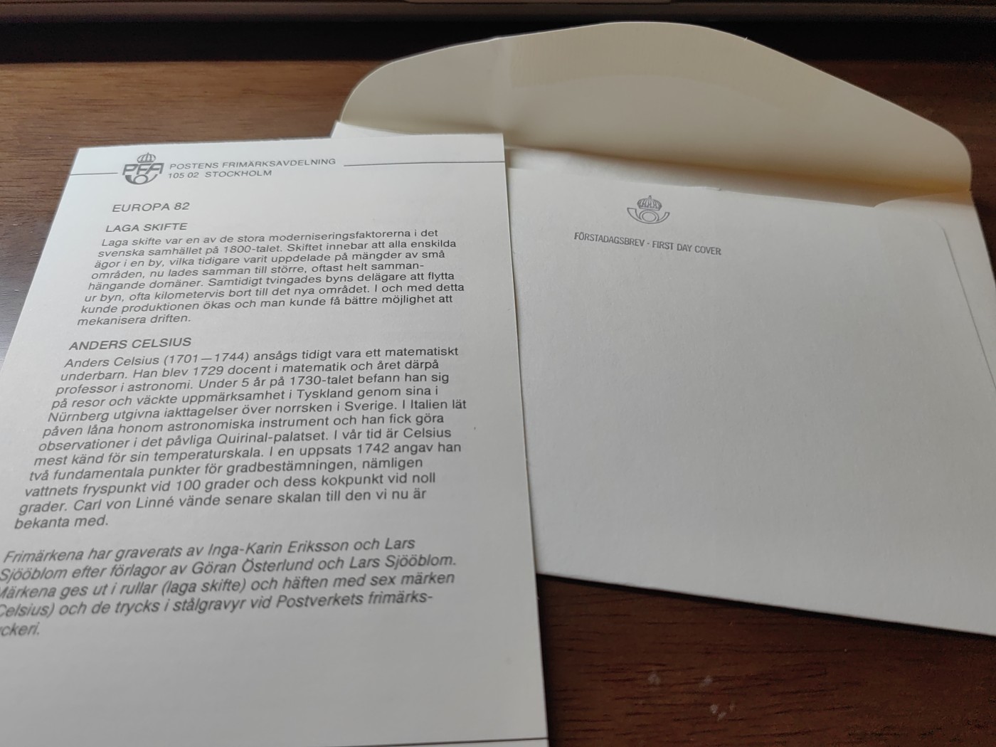 外国精选邮品专场（秒杀）第②①场 瑞典1982年 物理学家安德斯·摄尔修斯