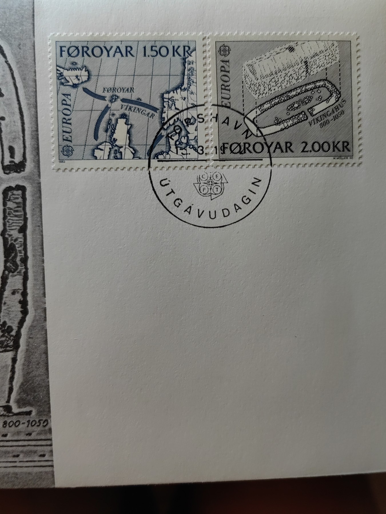 外国精选邮品专场（秒杀）第②①场 法罗群岛1982年 地图地理地形2全