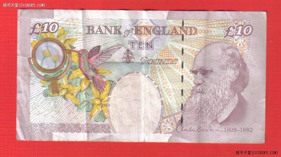 英国10镑 2000年版 签名少 欧洲纸币 品相如图 八五品