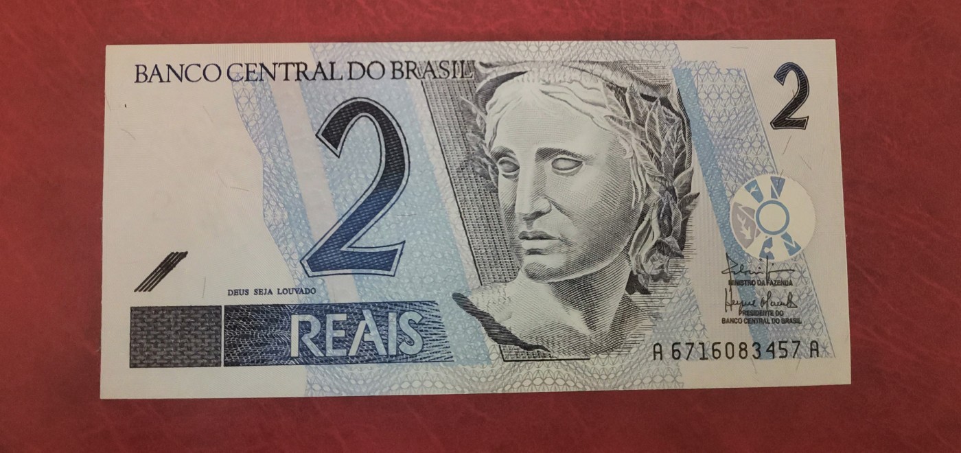 1994年版巴西2里亚尔 AA冠 全新UNC