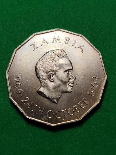 布加迪🐬～世界钱币🌾第 50 期 / 各国币专场  - 赞比亚🇿🇲1969年 50恩伟 30mm，FAO粮农组织纪念币