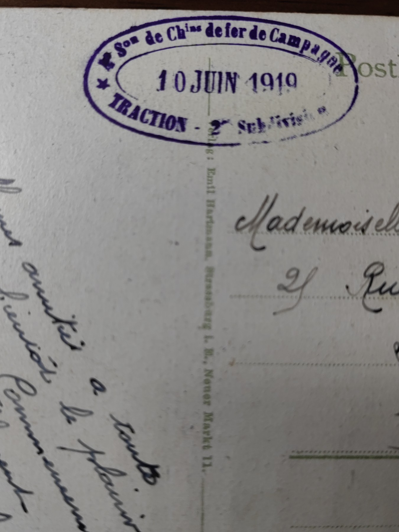 欧洲军邮片&欧洲片（拍卖）第②②场 1919年军邮免邮资明信片（林道-凯泽林）