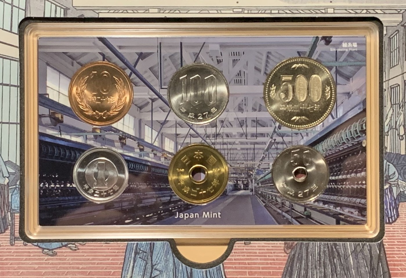 紫瑗钱币——第322期拍卖 日本 2015年 平成27年 流通硬币 6枚套 文化遗产 可做立体模型
