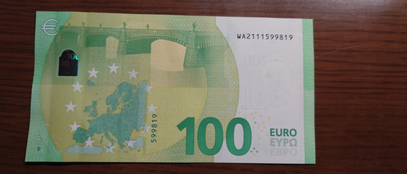 【世界钱币】精选微拍第80期暨2023年第二十七期 少量货品零起拍混合场 2019年100欧元 四签 全新绝品无47尾号9819