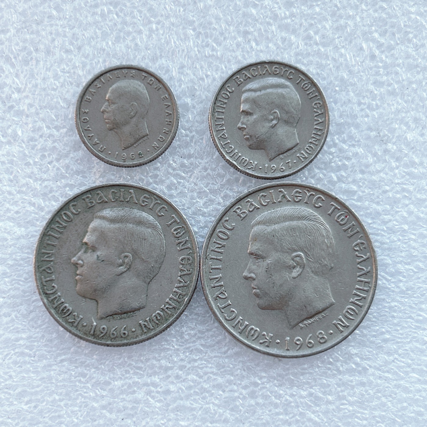 全场一元起拍 世界钱币散币专场 第35期 希腊硬币4枚套 双立人