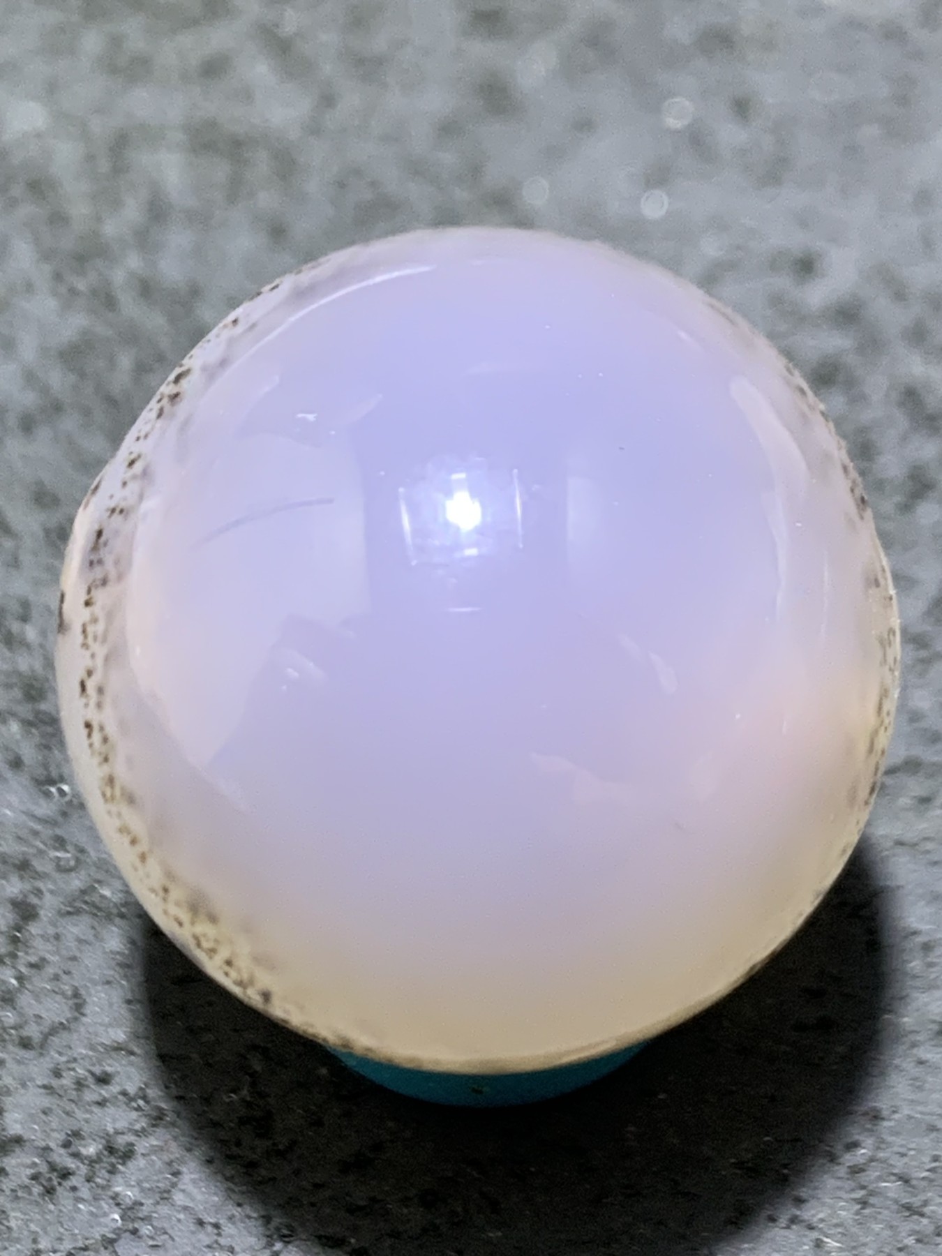 精美高玉化亚光一线海洋玉髓手工俏色巧雕无相佛意境2.0圆珠一个！