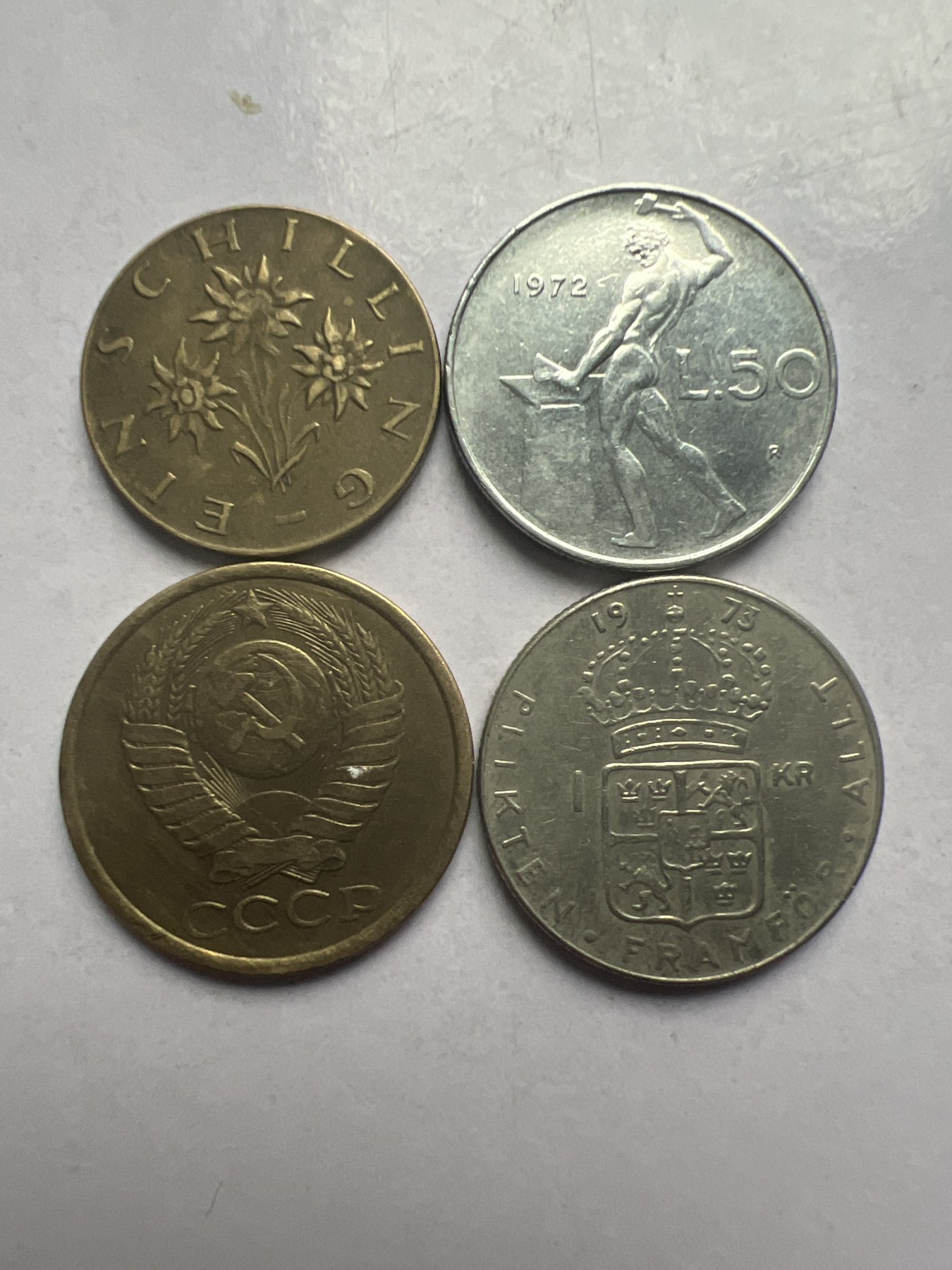 【易洋钱喜】第12场 外国硬币专场 0元起拍 满百包邮 欧洲散币4枚