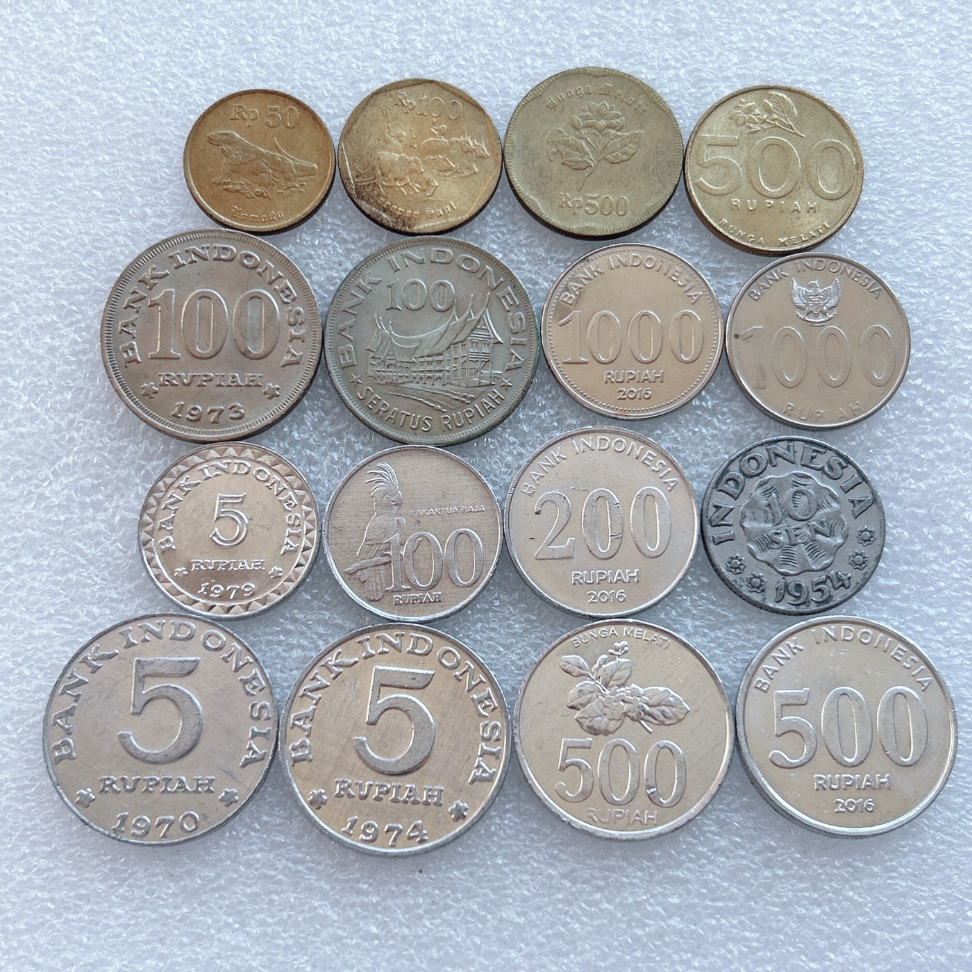 全场一元起拍 世界钱币散币专场 第35期 印度尼西亚 16枚 无重复