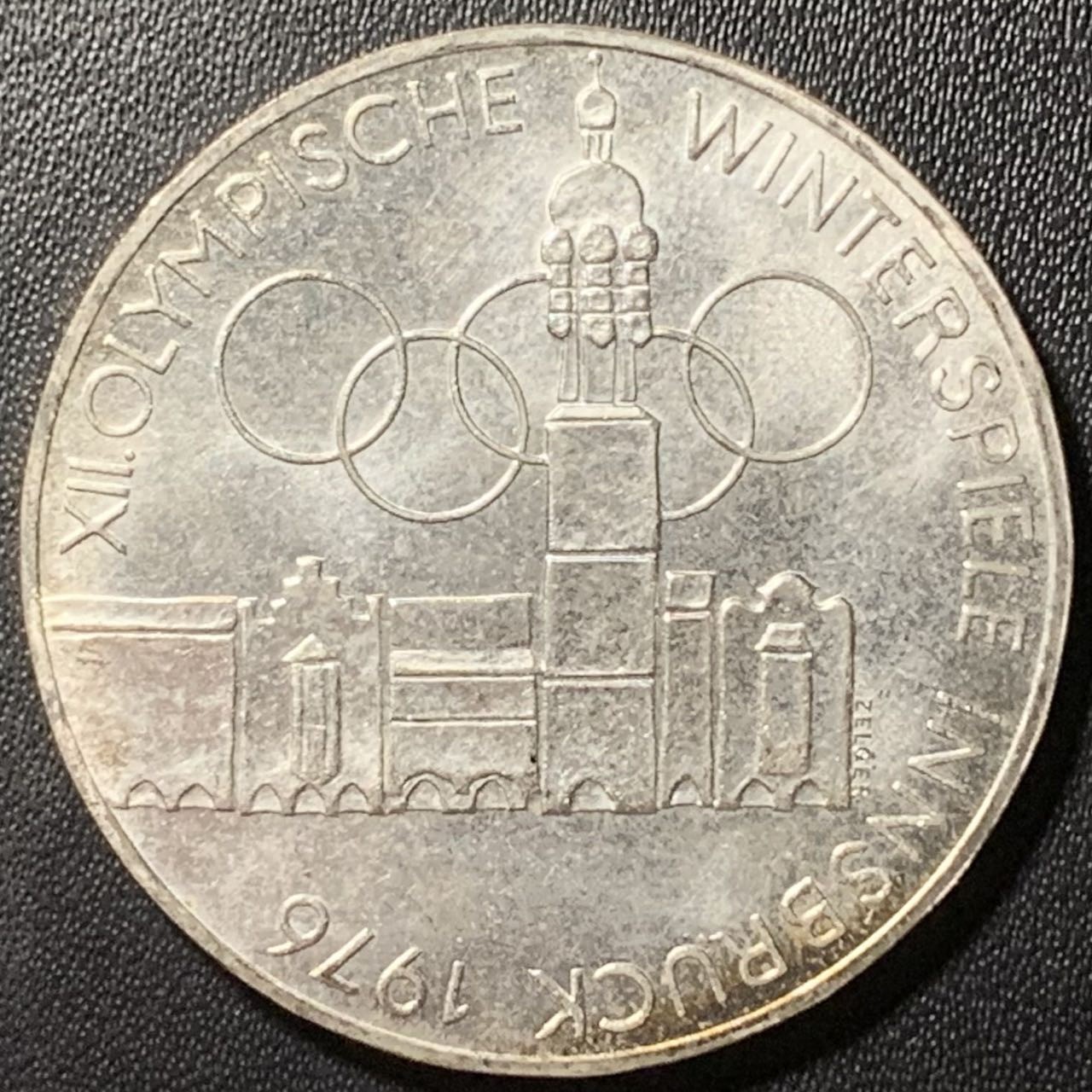 紫瑗钱币——第324期拍卖 奥地利 1976年 因斯布鲁克冬奥运 主会场 100先令 24克 0.64银 UNC