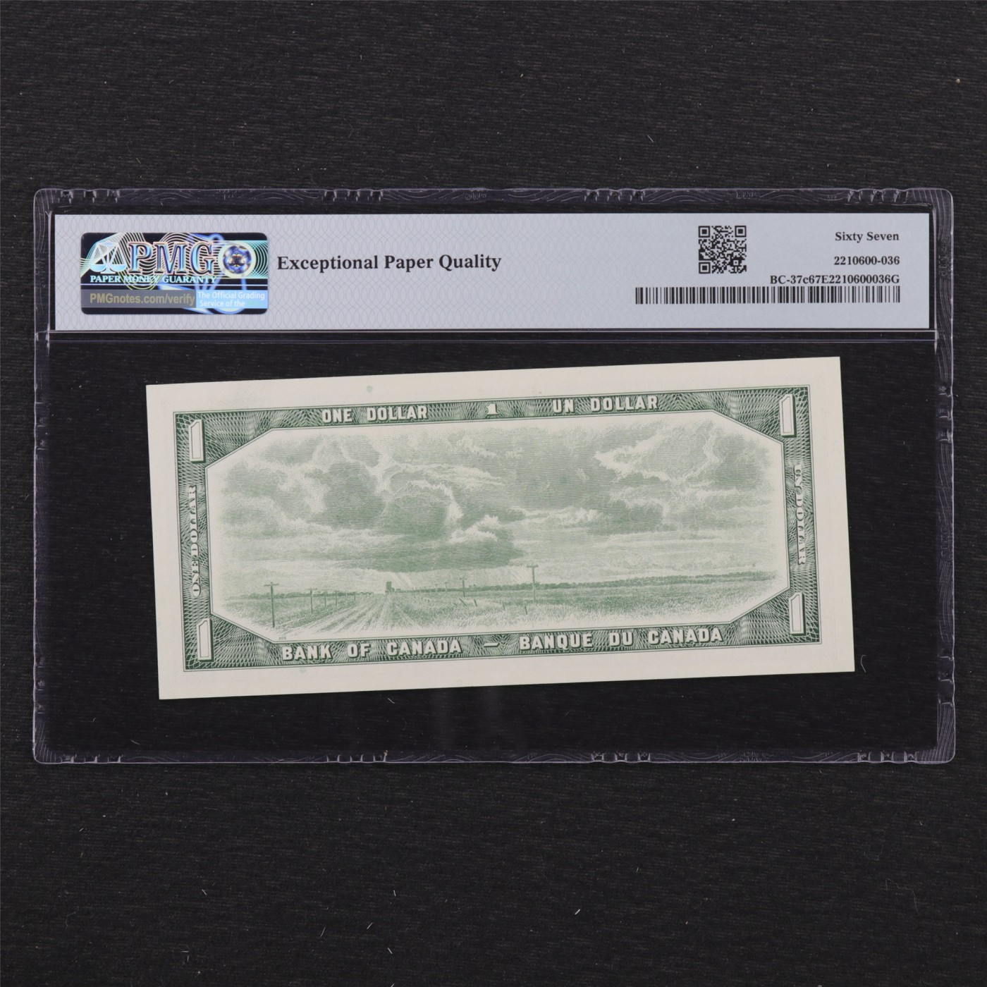 【亘邦集藏】第179期拍卖 1954年 加拿大1元 PMG 67EPQ 8336525