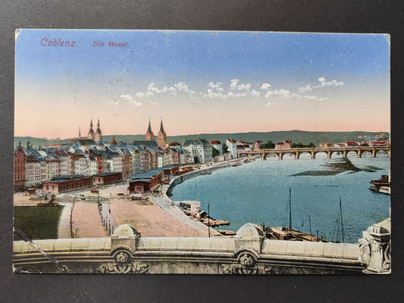 欧洲军邮片&欧洲片（拍卖）第②②场 军邮免邮资明信片（科布伦茨，摩泽尔河）