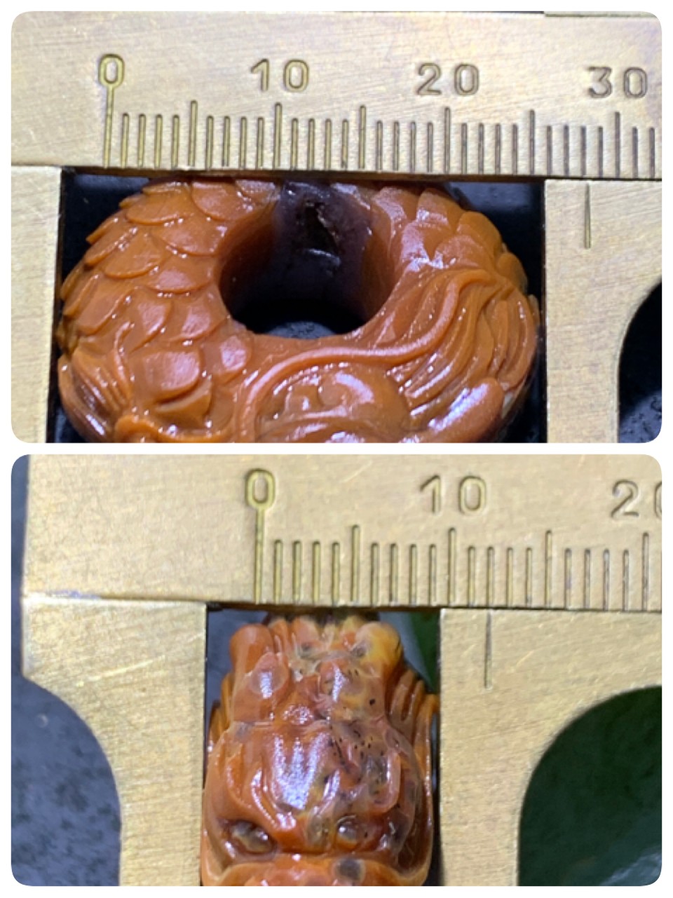 精美冰飘亚光高玉化战国红玛瑙手工雕刻龙扣一个！