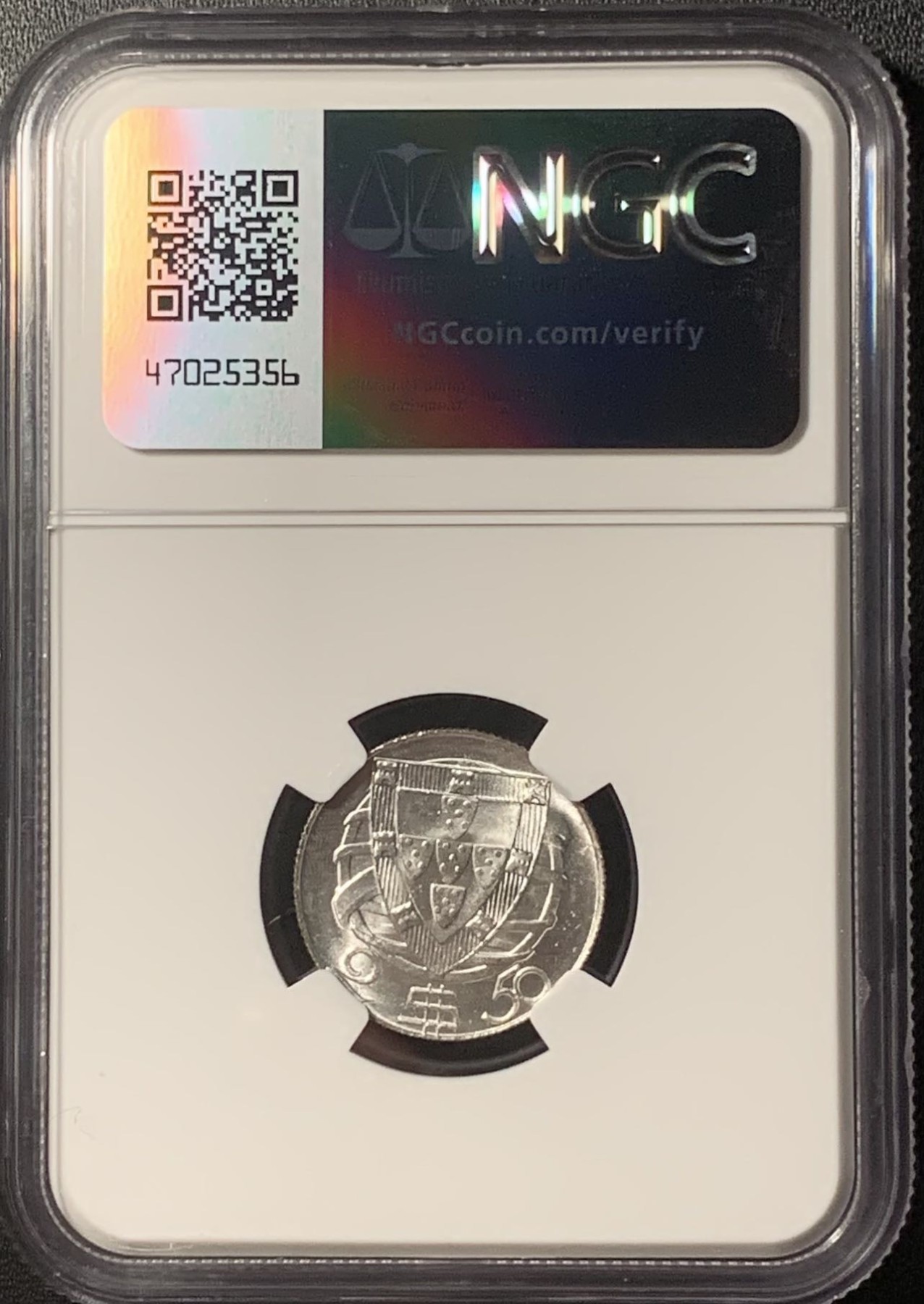 紫瑗钱币——第324期拍卖 葡萄牙 1951年 帆船 2.5埃斯库多 银币 NGC MS66