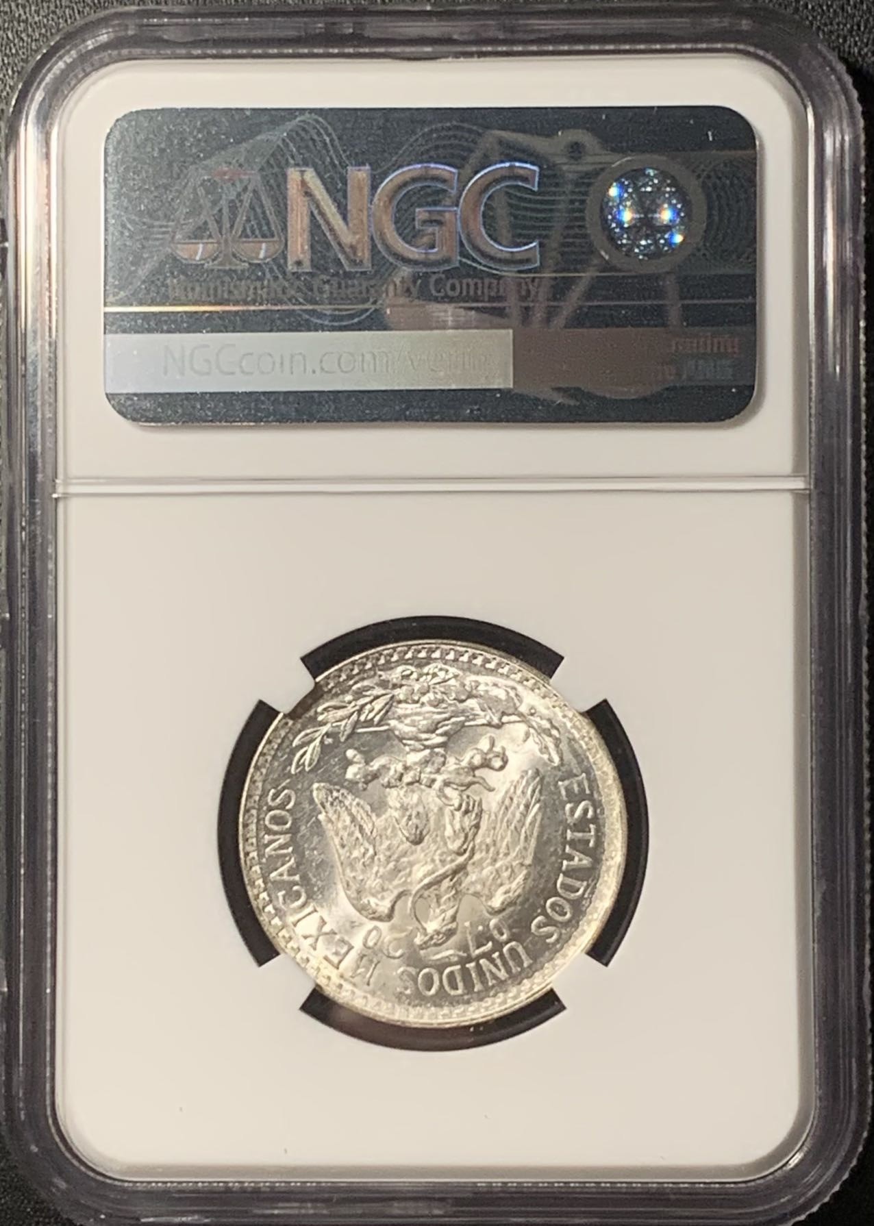 紫瑗钱币——第324期拍卖 墨西哥 1943年 M版 鹰洋 50分 银币 NGC MS65