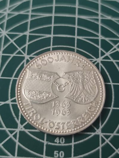 燕姐换藏第65拍 奥地利1963年蒂罗尔联盟600周年50先令银币