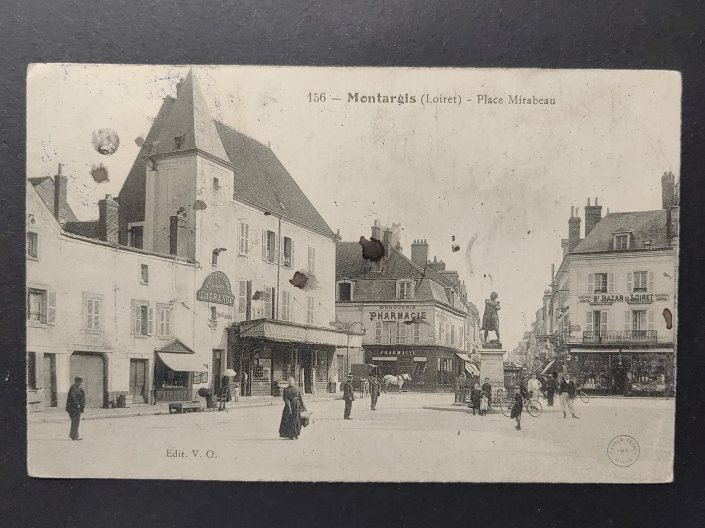 欧洲军邮片&欧洲片（拍卖）第②②场 军邮免邮资明信片（卢瓦尔-米拉波广场 ）