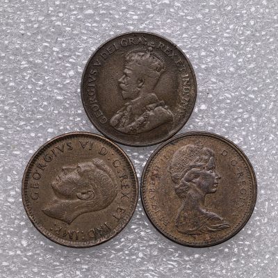 【铜匠收藏】第『61』散币场 《接受代拍 代送NGC评级》 - 加拿大 枫叶1分 3枚 铜币