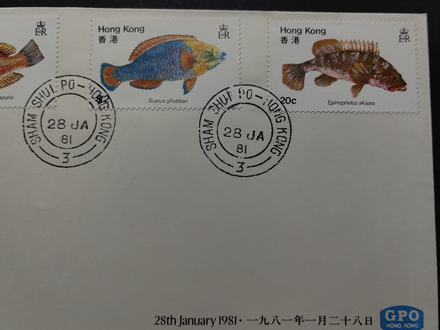 外国精品邮封（拍卖）第②③场 1981香港 鱼类