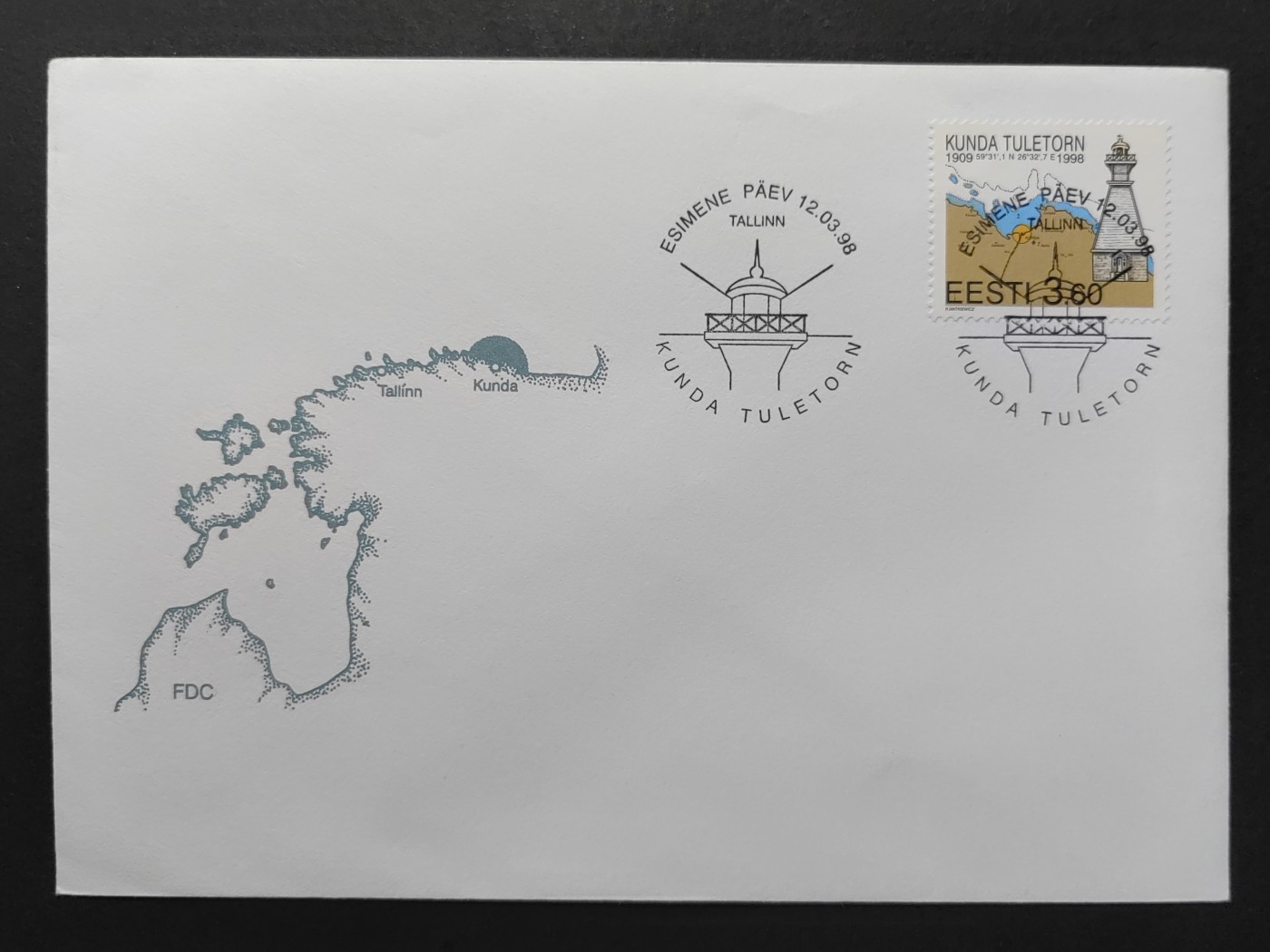 外国精品邮封（拍卖）第②③场 爱沙尼亚1998 灯塔地图