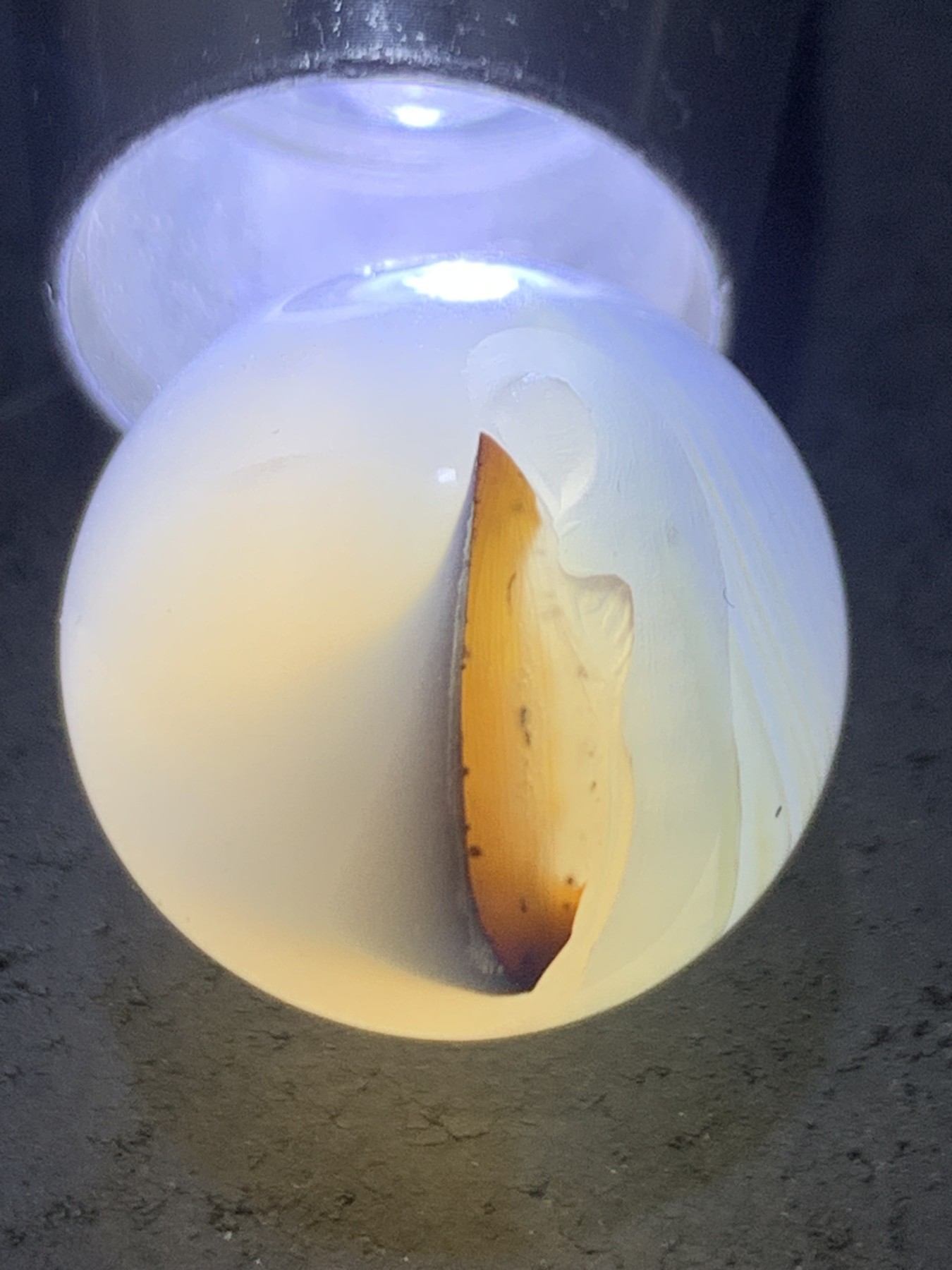 精美高玉化亚光一线海洋玉髓手工俏色巧雕一心向佛意境圆珠一个！