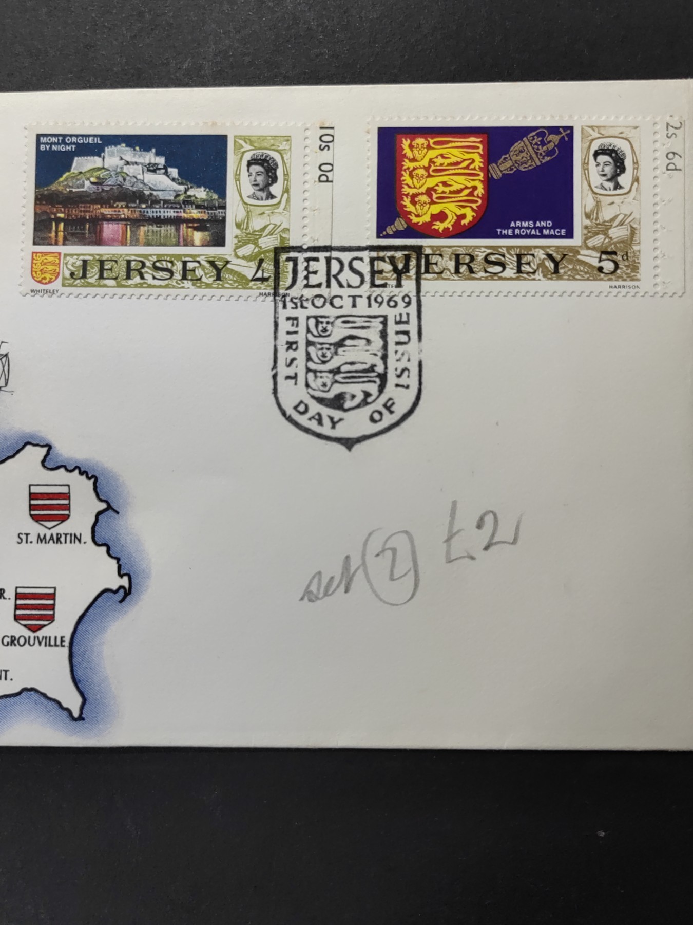 外国精品邮封（拍卖）第②③场 泽西岛1969  城邦地图 