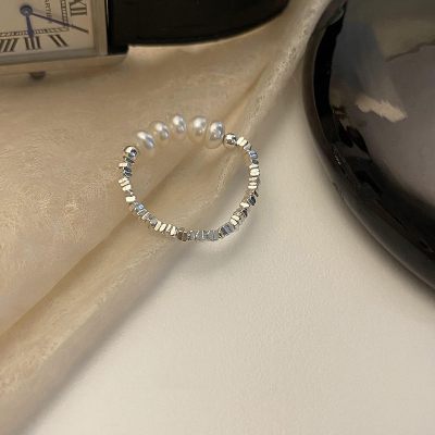 韩版珍珠碎银子戒指ins风-小众设计高级感 - 韩版珍珠碎银子戒指ins风-小众设计高级感