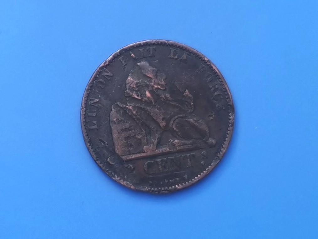 【易洋钱喜】第十三场 外国硬币专场 0元起拍 满百包邮 比利时1874年二分铜币