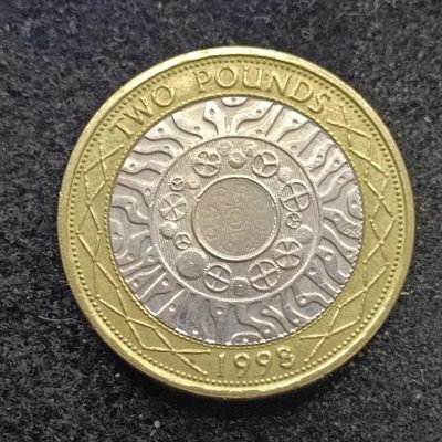 【淘币小摊】第二百零二拍 散币周五场  每日一拍 满百包邮可预留 每周一或周五发货  - 英国1998年二镑铜币