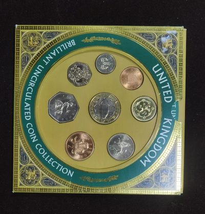 北京马甸外国币专卖微拍第112期，外国非贵金属纪念币，流通币专场，陆续上新，欢迎关注 - 1999年英国官方卡册装套币