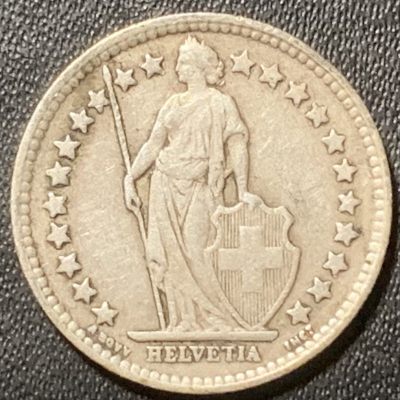 紫瑗钱币——第324期拍卖 - 瑞士 1929年 赫尔维蒂亚 1/2法郎 2.5克 0.835银