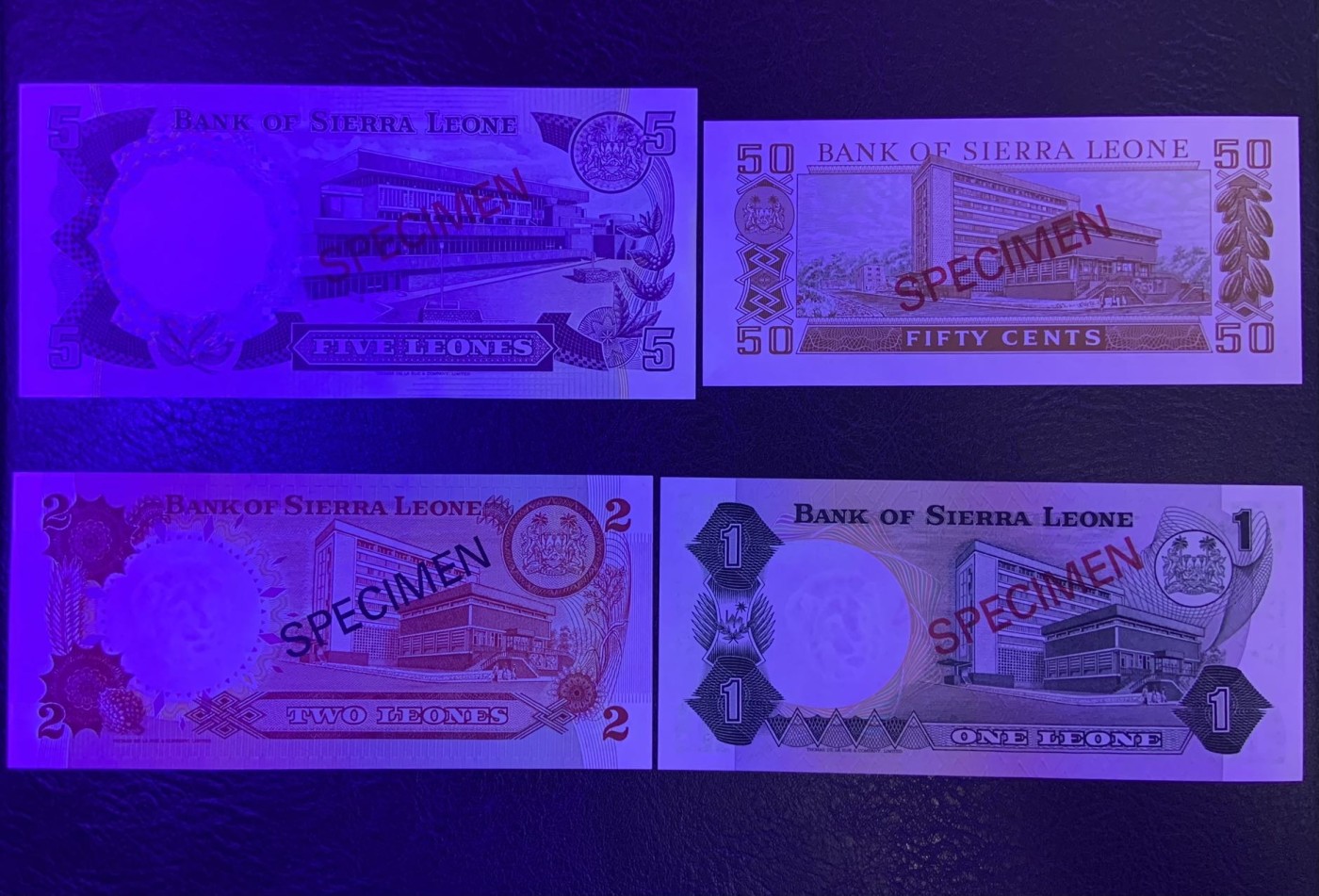 收藏联盟Quantum Auction 第302期拍卖  塞拉利昂1978年50分-5里昂同号收藏样票 品相全新UNC