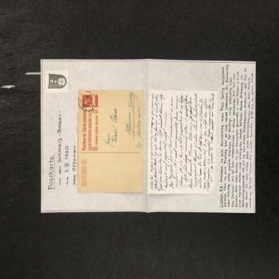 瑞士1920年 邮资实寄片1枚＋资料 - 瑞士1920年 邮资实寄片1枚＋资料