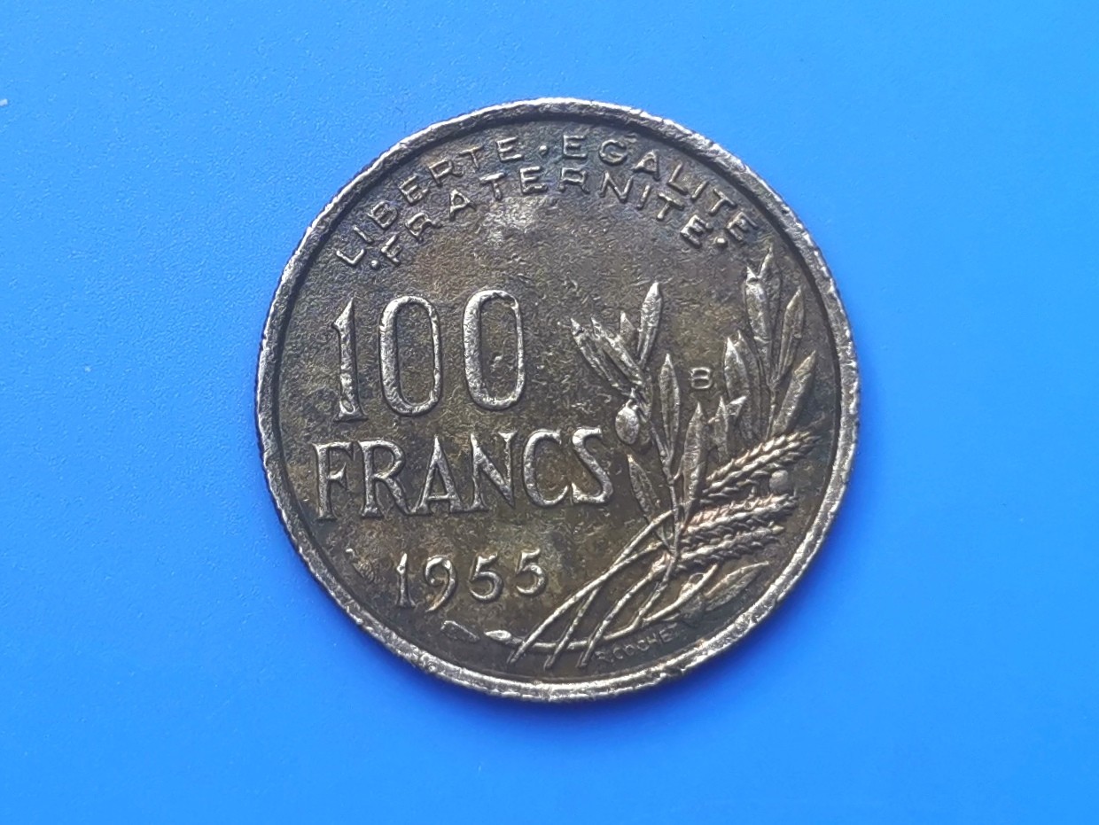 【易洋钱喜】第十三场 外国硬币专场 0元起拍 满百包邮 法国1955年100法郎
