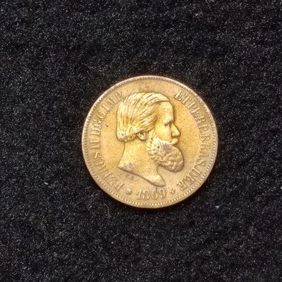 巴斯克收藏第194期 散币专场 11月21/22/23号三场连拍 全场包邮 - 巴西 佩德罗二世 1869年 20里斯铜币