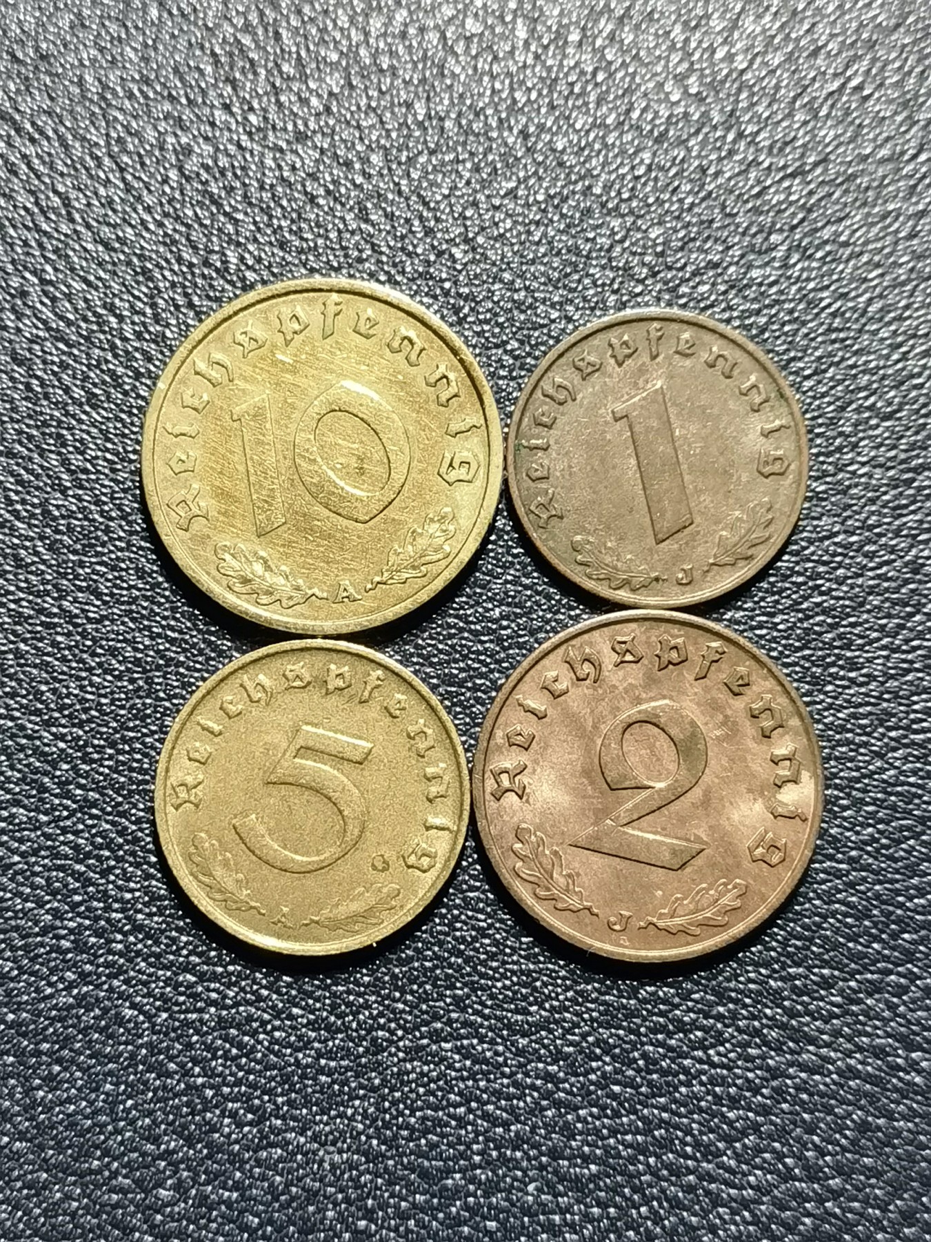 🎉🎊乐享宝藏💎💰~20231118专场 德国10、5、2、1芬尼~1938年