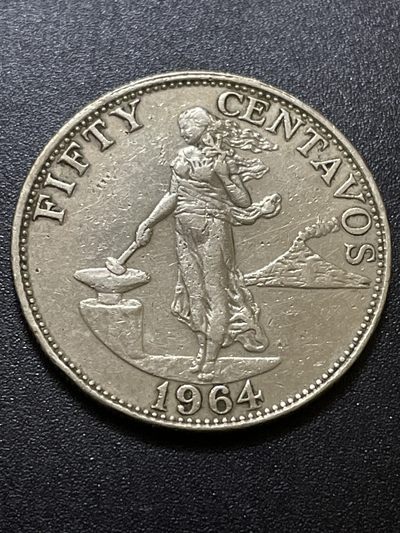 （双十一专场）洪武诸明·稀奇钱币基地68场 - 极美品1964年菲律宾打铁女神（大币，罕见品）