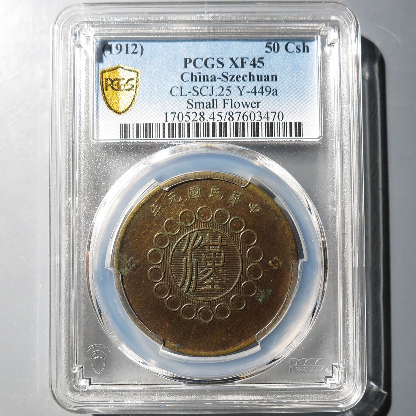四川铜币五十文（PCGS XF45）